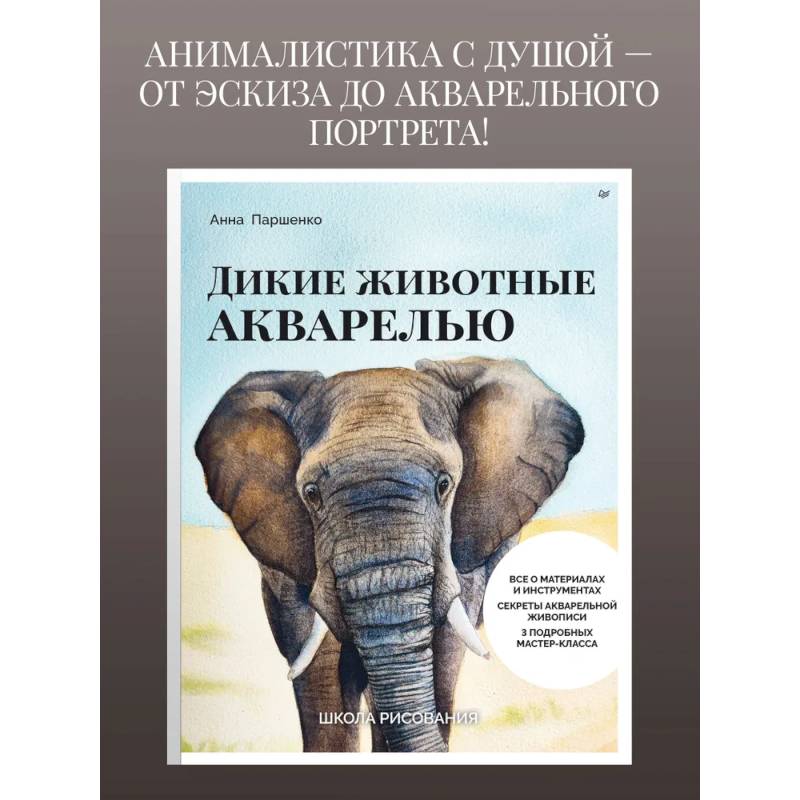 Школа рисования. Дикие животные акварелью