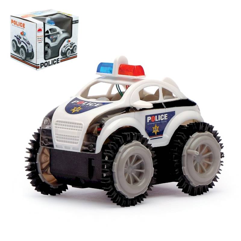 Машина-перевёртыш 'Полиция', работает от батареек, световые эффекты