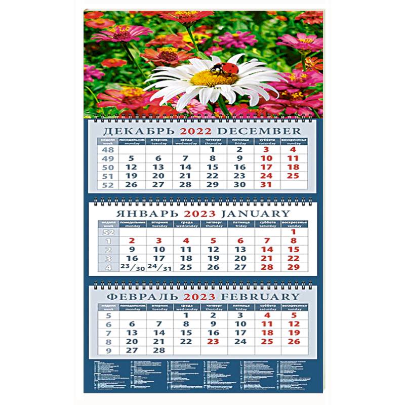14342 2023 Календарь Божья коровка на ромашке