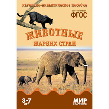 Животные жарких стран. Наглядно-дидактическое пособие