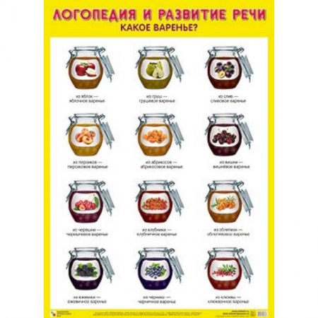 Развитие общих способностей, книга Плакат. Логопедия и развитие речи 'Какое варенье?' купить по скидке