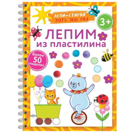 Аппликации и лепка, книга Лепим из пластилина. Лепи–стирай купить по скидке